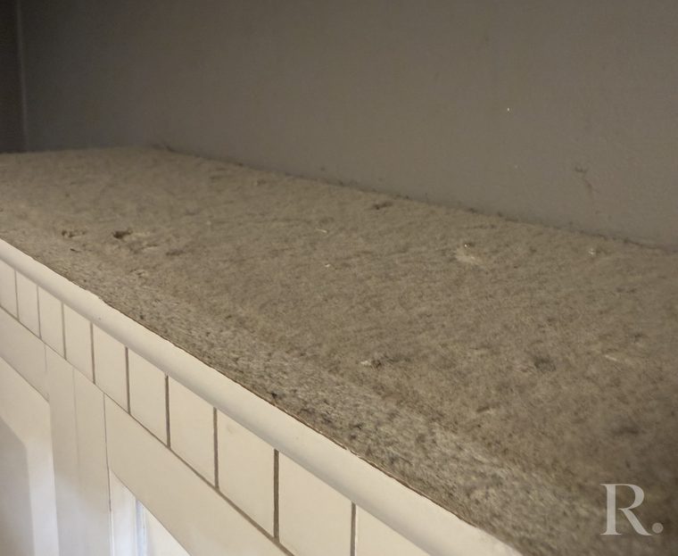 Dust on high ledges: before cleaning
